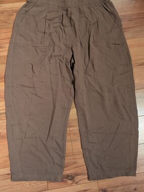 GAP Factory Brown Elastic Waist Relaxed Jogger Pants